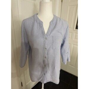 cupio tops medium Light Blue , Rolled Sleeves Size M